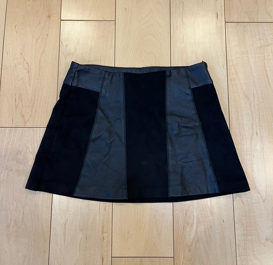 vintage leather mini skirt
